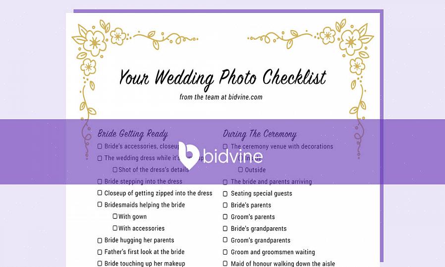 רשימת ביקורת זו לטקס החתונה נועדה לעזור לכם לעקוב אחר כל הדברים שתצטרכו עבור הנישואים שלכם