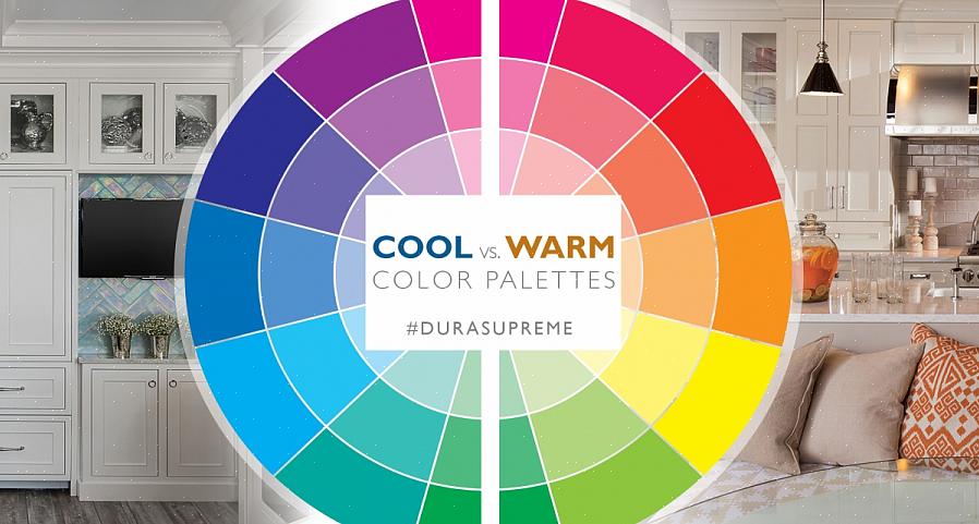 גלגל הצבעים בתורת הצבעים מחולק לצבעים חמים וקרירים