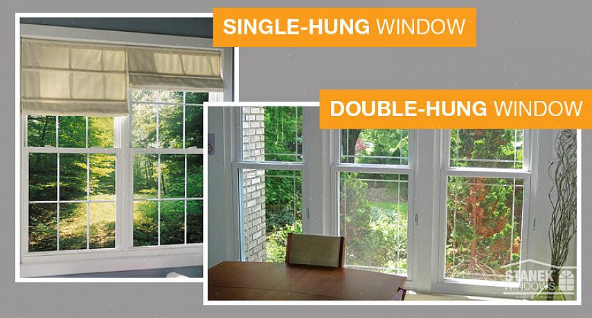 גם חלונות תלויים וגם תלויים כפולים הם חלונות הזזה אנכית עם אבנט עליון ותחתון